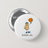 Basketball-Nuss Button (Vorne & Hinten)
