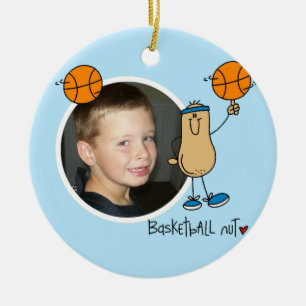 Basketball-Nuss-Foto-Andenken-Verzierung Keramik Ornament