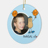 Basketball-Nuss-Foto-Andenken-Verzierung Keramik Ornament (Links)
