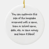 Basketball-Nuss-Foto-Andenken-Verzierung Keramik Ornament (Hinten)