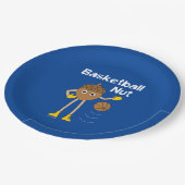 Basketball-Nut Pappteller (Schrägansicht)