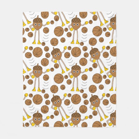 Basketball Nut Pattern Fleece Blanket (Vorderseite)