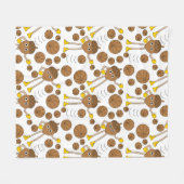 Basketball Nut Pattern Fleece Blanket (Vorderseite (Horizontal))