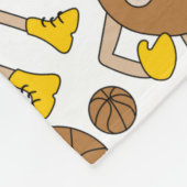Basketball Nut Pattern Fleece Blanket (Ecke)