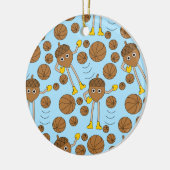 Basketball Nut Pattern Keramik Ornament (Links)
