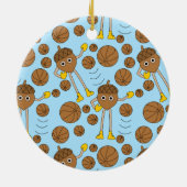 Basketball Nut Pattern Keramik Ornament (Hinten)