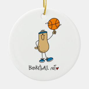Basketball Nut T - Shirt und Geschenke Keramik Ornament