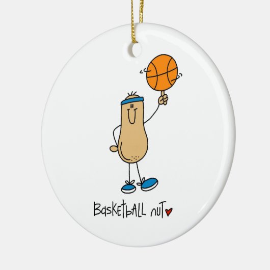 Basketball Nut T - Shirt und Geschenke Keramik Ornament (Links)