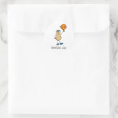 Basketball Nut T - Shirt und Geschenke Runder Aufkleber (Tasche)