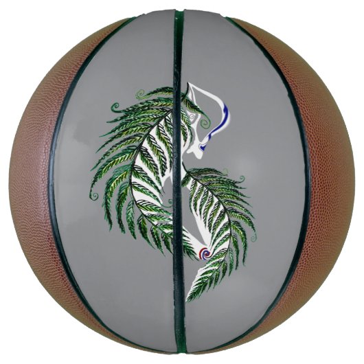 Basketball NZ Aotearoa Fern Design (Vertikal)