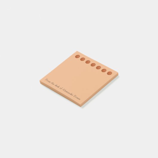 Basketball O Border Post-it Klebezettel (angewinkelt)