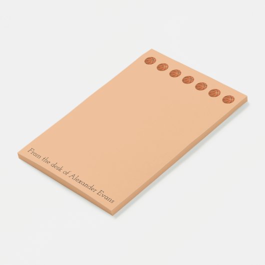 Basketball O Border Post-it Klebezettel (angewinkelt)