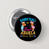 Basketball oder Bows Abuela Lieben Sie Geschlecht Button (Vorne & Hinten)