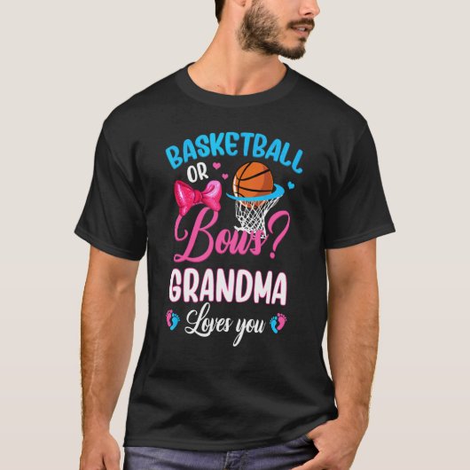 Basketball oder Bows Oma Lieben, die Sie Geschlech T-Shirt (Vorderseite)