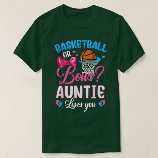 Basketball oder Bows Tante Lieben, die Sie Geschle T-Shirt (Design vorne)