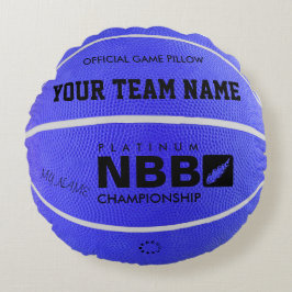 BASKETBALL OFFIZIELL GAMM PILLOW Blue D wl Rundes Kissen
