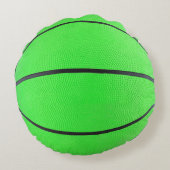 BASKETBALL-OFFIZIELLES SPIEL-KISSEN Grün L Rundes Kissen (Rückseite)