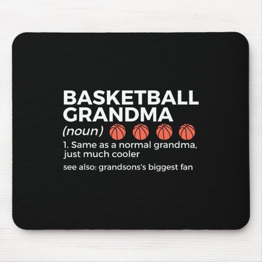 Basketball Oma Definition Grandsons größte F Mousepad (Vorne)