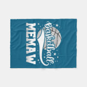 Basketball Oma Fleecedecke (Vorderseite (Horizontal))
