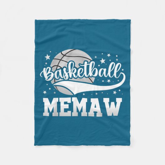 Basketball Oma Fleecedecke (Vorderseite)
