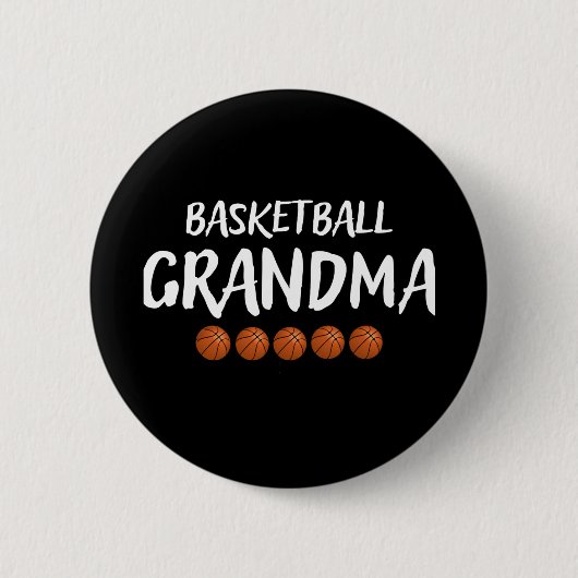 Basketball Oma Großmutter Grammy Nana Mimi Button (Vorderseite)