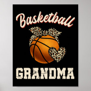 Basketball Oma Leopard Basketball Spieler Poster