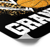 Basketball Oma Leopard Herz Poster (Ecke)