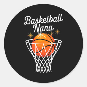 Basketball-Oma Nana-Basketballkorb-Muttertag Runder Aufkleber