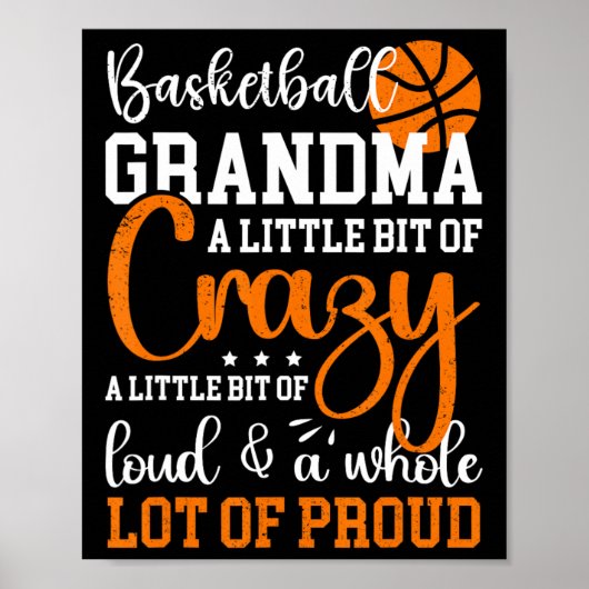 Basketball Oma Proud Großmutter von Basketba Poster (Vorne)
