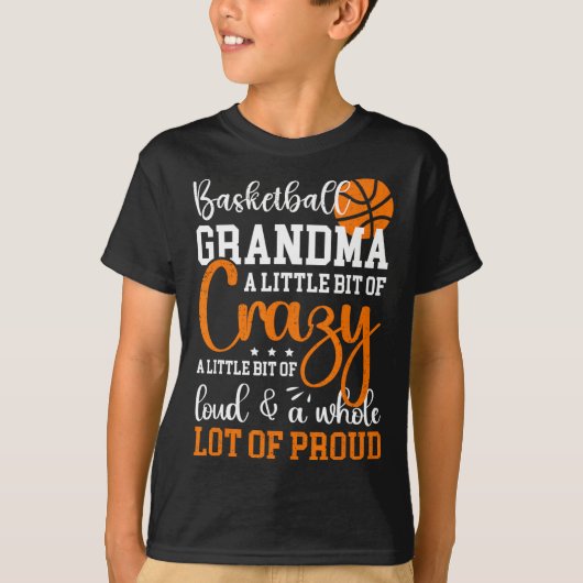 Basketball Oma Proud Großmutter von Basketba T-Shirt (Vorderseite)