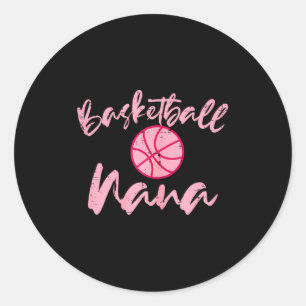 Basketball Oma süße Mutter Großmutter Sport Großmu Runder Aufkleber