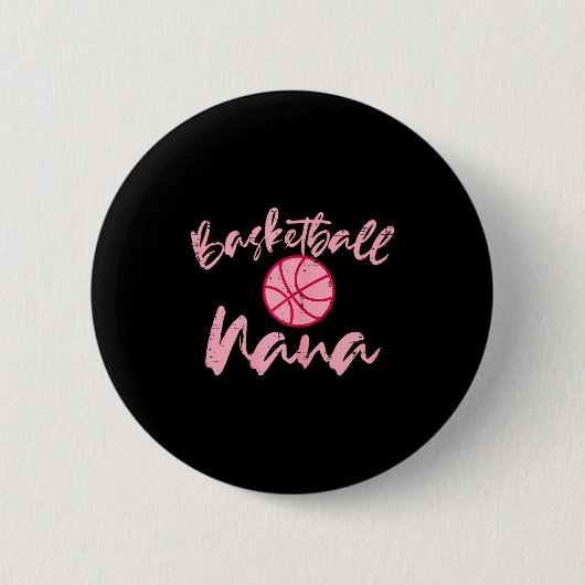 Basketball Oma süße Mutter Großmutter Sport Oma Button (Vorderseite)