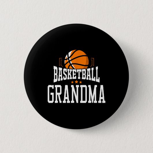 Basketball Oma Team Sportfan Button (Vorderseite)