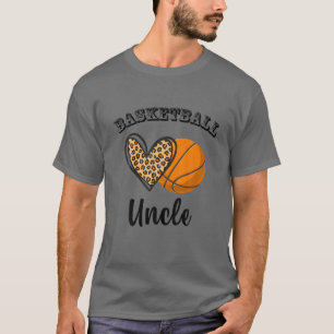 Basketball Onkel Leopard Herzsportspieler Tod T-Shirt