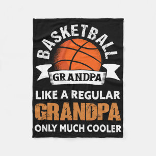 Basketball Opa - Spaß Basketball Großvater Fleecedecke