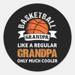 Basketball Opa - Spaß Basketball Großvater Runder Aufkleber