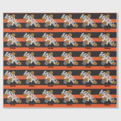 Basketball Orange Black Geschenkpapier (Flach)