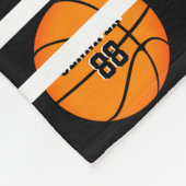 Basketball Orange Black Name Jersey Zahlenmuster Fleecedecke (Ecke)