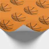Basketball Orange Geschenkpapier (Ecke)
