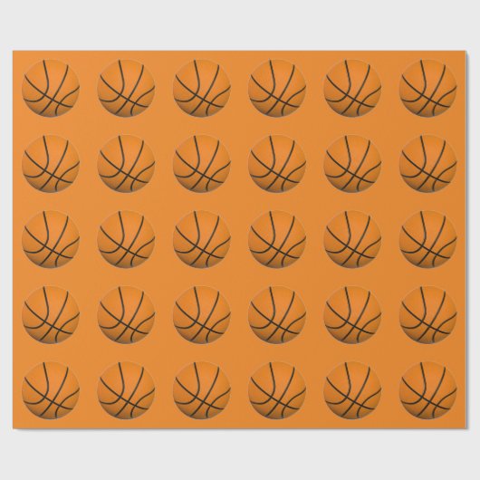 Basketball Orange Geschenkpapier (Flach)