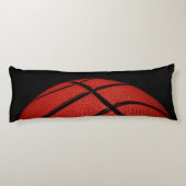 Basketball orange und schwarz seitenschläferkissen (Rückseite)