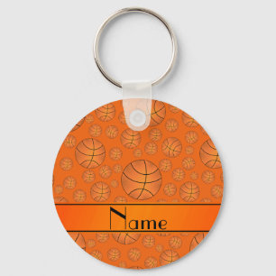 Basketball-Orangenstreifen des Namespaßes orange Schlüsselanhänger