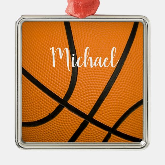 Basketball Ornament Aus Metall (Vorne)