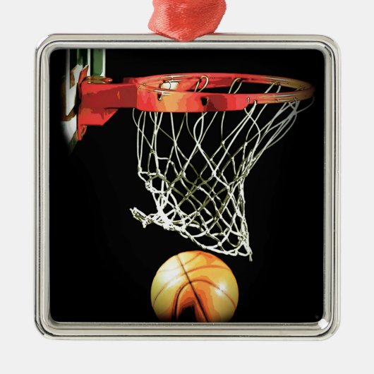 Basketball Ornament Aus Metall (Vorne)