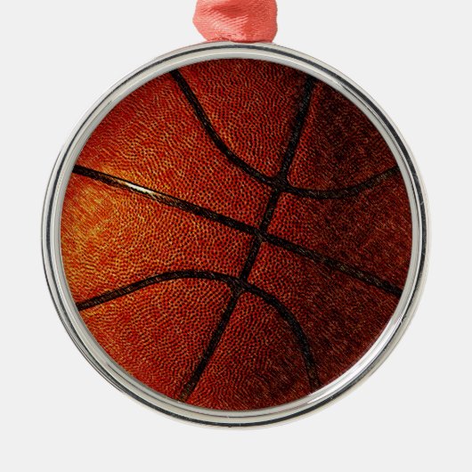 Basketball Ornament Aus Metall (Vorne)