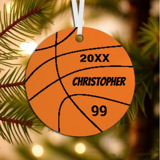 Basketball Ornament Aus Metall
