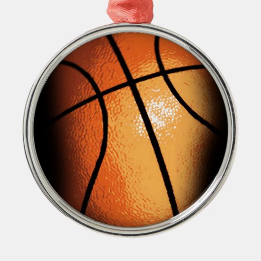 Basketball Ornament Aus Metall (Vorne)