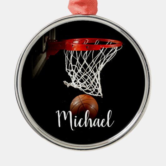 Basketball Ornament Aus Metall (Vorne)