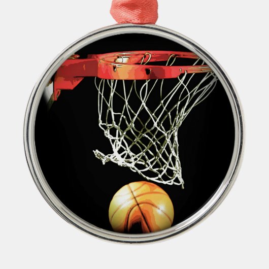 Basketball Ornament Aus Metall (Vorne)
