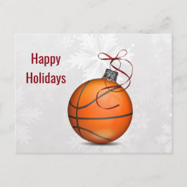 Basketball-Ornament Weihnachtskarten Feiertagspostkarte